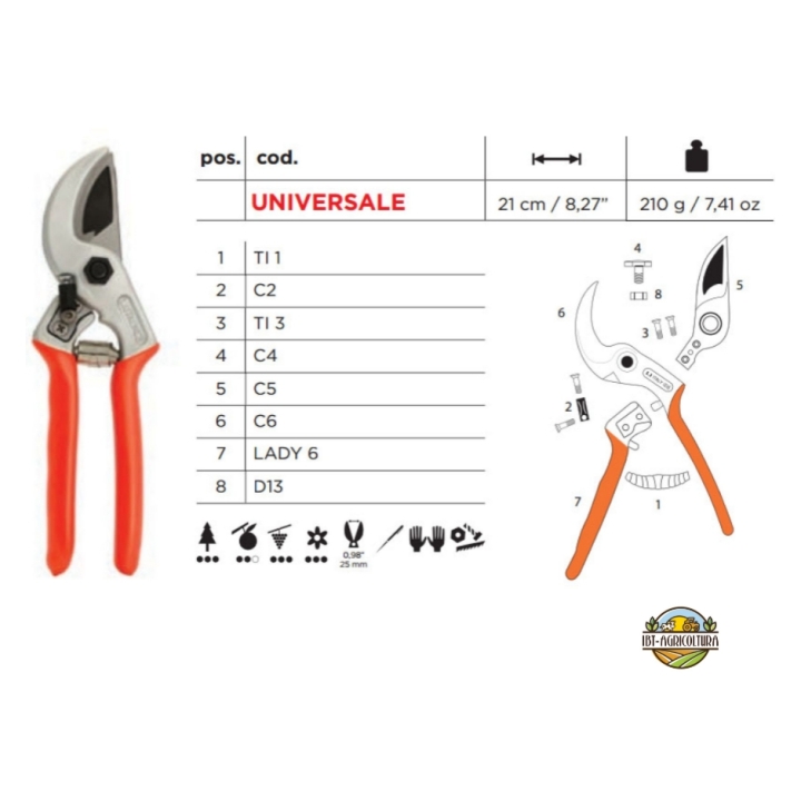 Forbice Universale 21 CM. Castellari