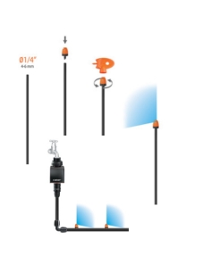 Microirrigatore Ø1/4" a 180° Claber Art. 91255