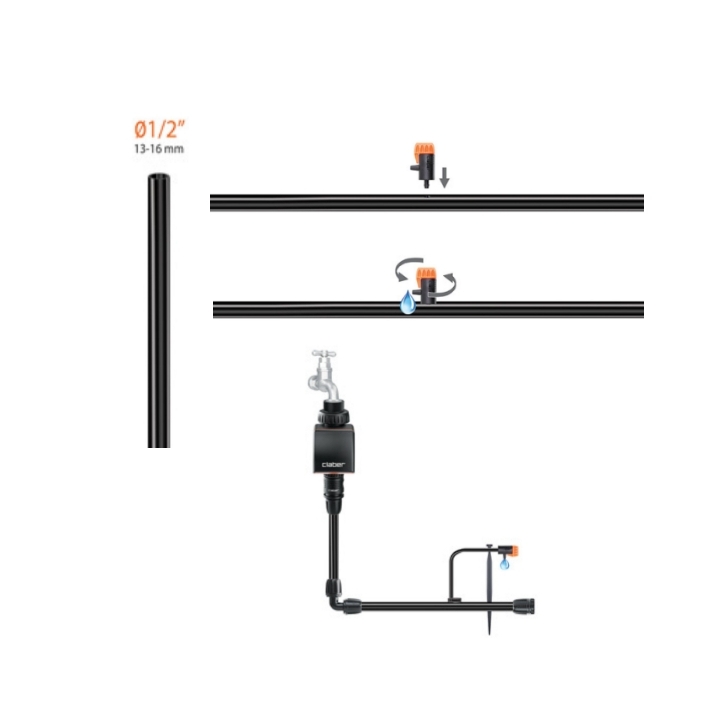 Gocciolatore Fine Linea da 0-6 L/H Ø1/4" Claber Art. 91211