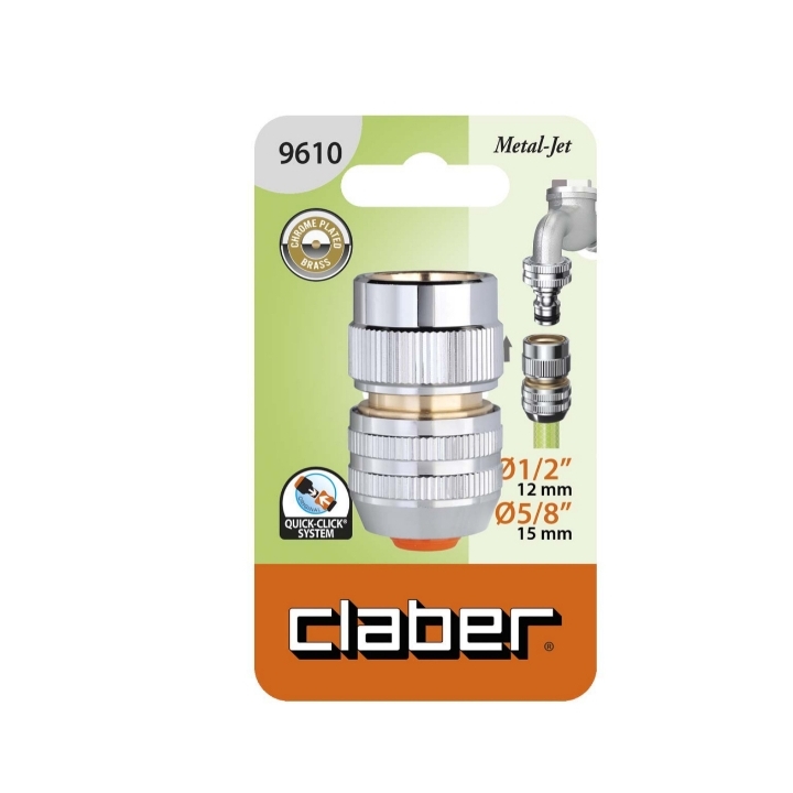 Raccordo automatico Metal Jet Ø1/2" - 5/8" Claber Art. 9610