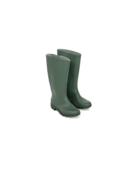 Stivale verde ginocchio in PVC suola para-cararmato