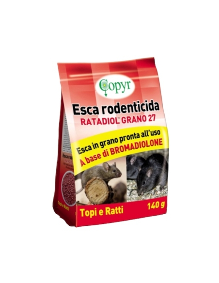 Esca rondenticida Ratadiol Grano 27 - 140 gr