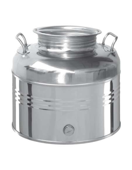 Fusto contenitore per olio in acciaio inox Olivari LT 15