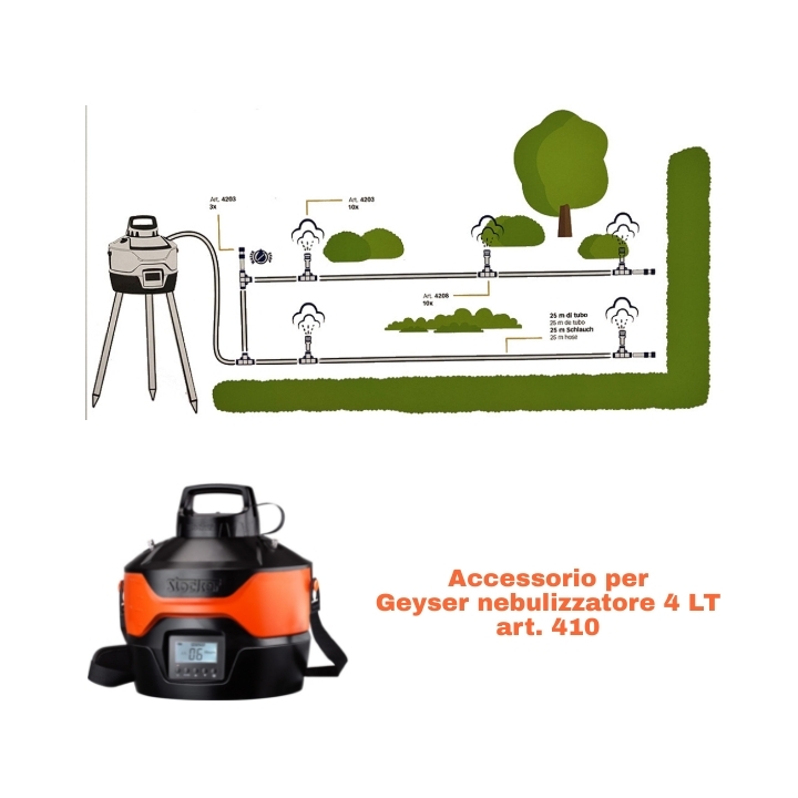 Kit Base Geyser Stocker 25 mt. impianto per nebulizzatori antizanzara  Art. 4211