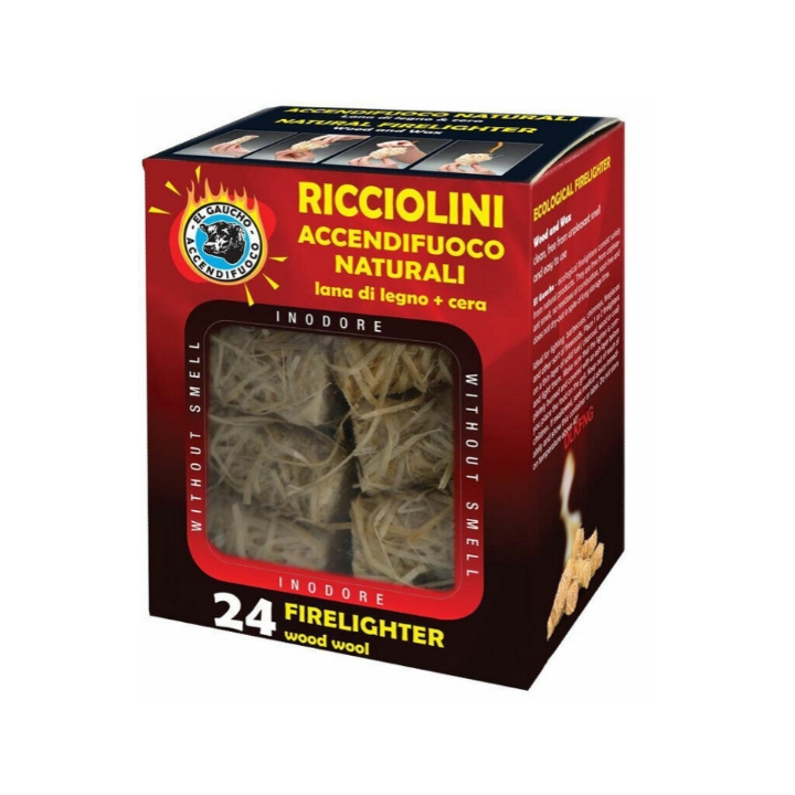El Gaucho Ricciolini accendifuoco naturali 24 pz
