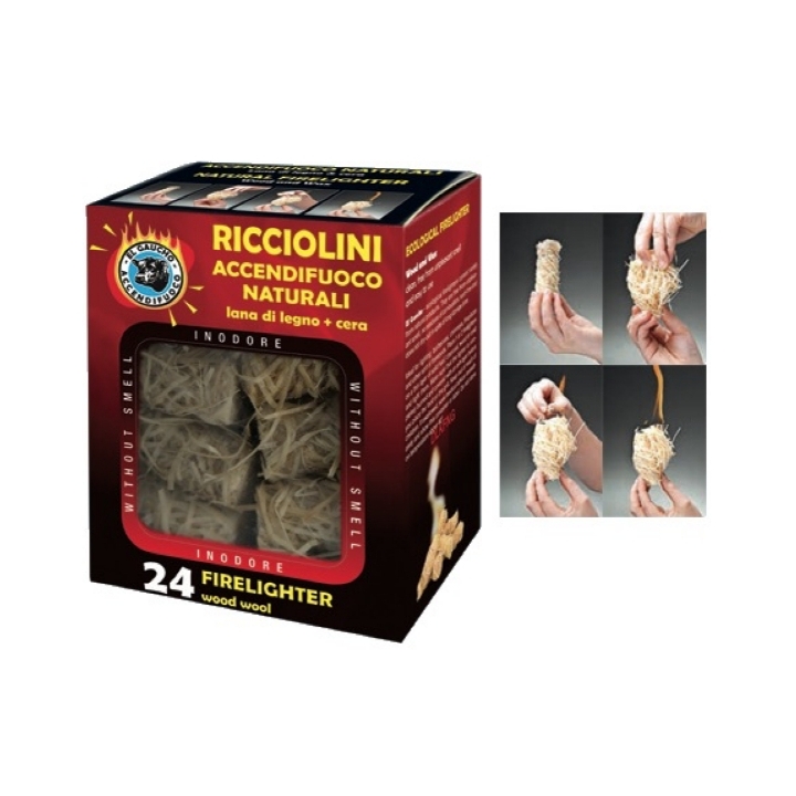 El Gaucho Ricciolini accendifuoco naturali 24 pz