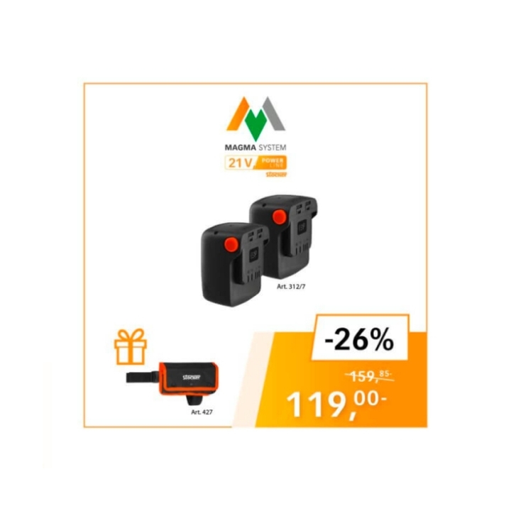 Kit 2 batterie 2,6 AH  Stocker