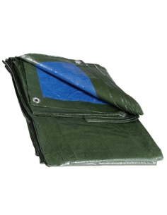 Telo occhiellato blu/verde multiuso BURG