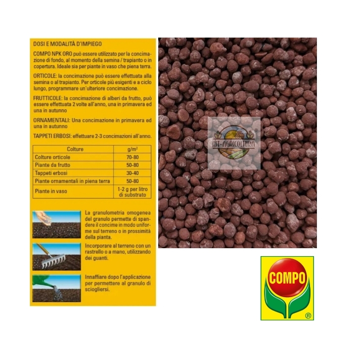 Concime granulare COMPO NPK? ORO 15-5-5-20  Kg 4