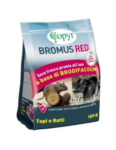 Esca topi e ratti Bromus Red Pasta 150 gr.