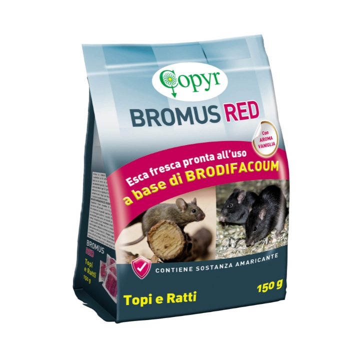 Esca topi e ratti Bromus Red Pasta 150 gr.