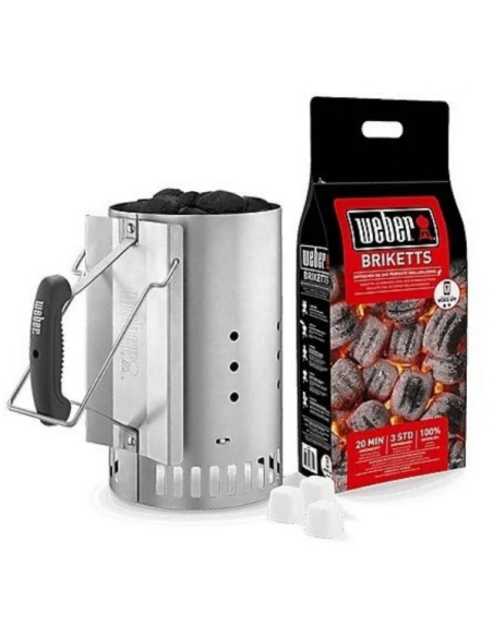 Kit Set Starter Ciminiera Weber ?+ Briquette KG 2