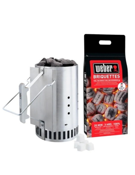 Kit Set Starter Ciminiera Weber ?+ Briquette KG 2