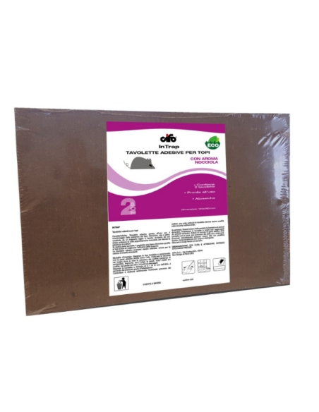 Intrap 2 tavolette adesive per topi 14x19 cm Cifo