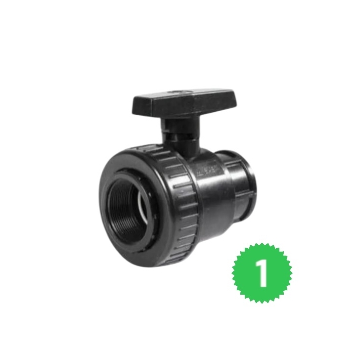 Valvola a sfera PVC monoghiera femmina/femmina