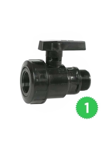 Valvola a sfera PVC monoghiera maschio/femmina