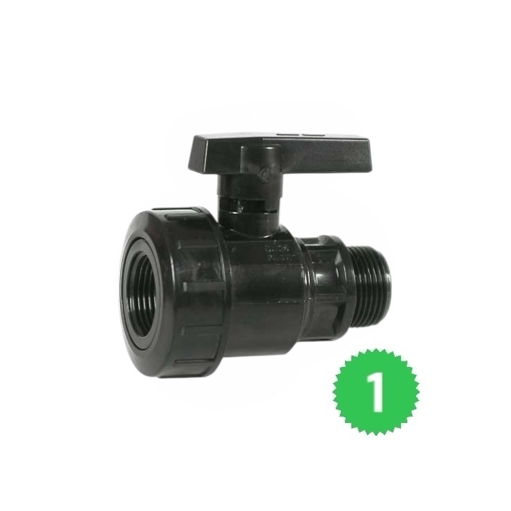 Valvola a sfera PVC monoghiera maschio/femmina