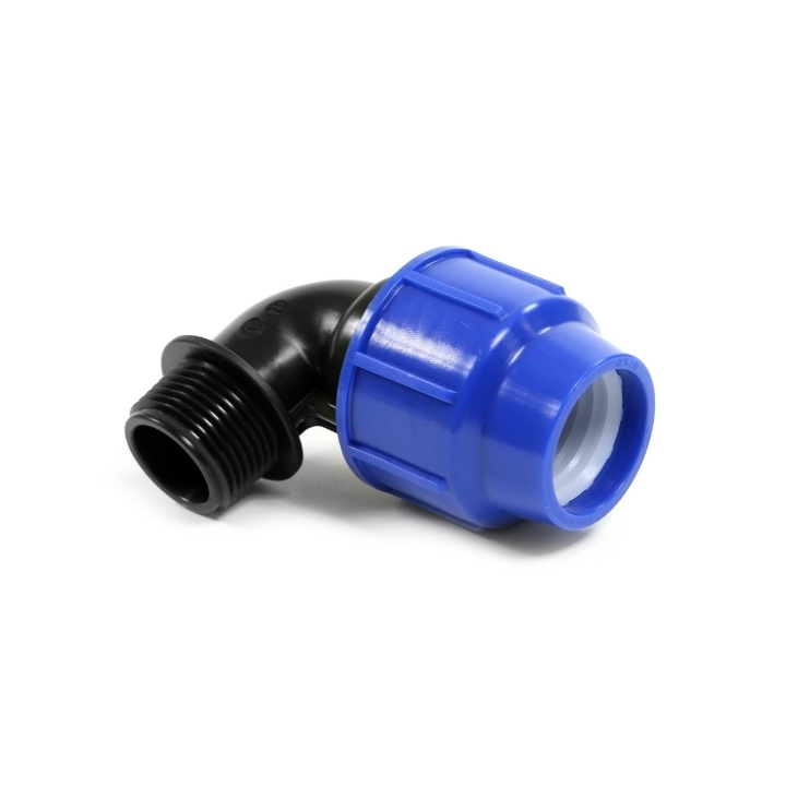 Raccordo a compressione GOMITO a 90° alta pressione con filetto maschio