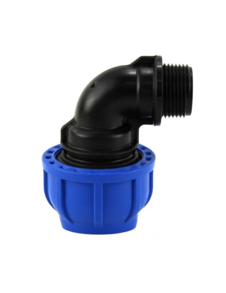 Raccordo a compressione GOMITO a 90° alta pressione con filetto maschio