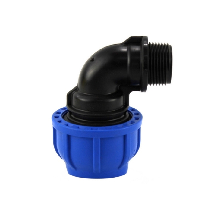 Raccordo a compressione GOMITO a 90° alta pressione con filetto maschio