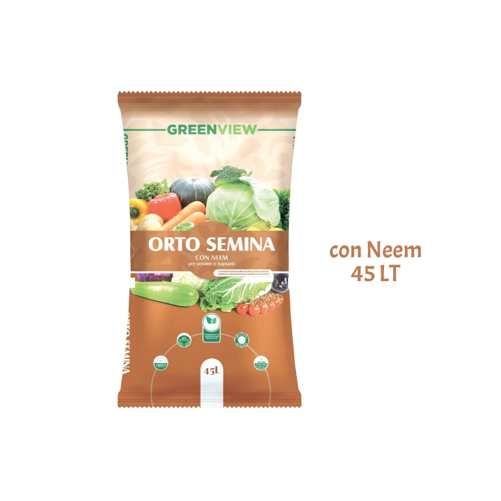 Terriccio ORTO e SEMINA con Neem 45 Lt