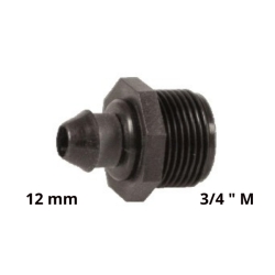 Derivazione portagomma 12mm con filetto maschio 3/4" IRRITEC