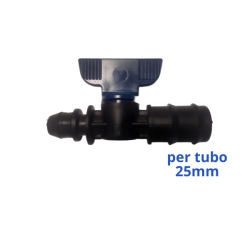 Valvola a sfera derivazione gommino con portagomma 25mm