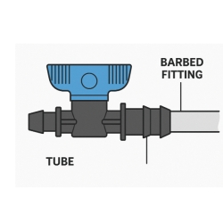 Valvola a sfera derivazione gommino con portagomma 25mm