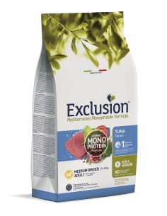 Exclusion Dog mediterraneo monoprotein Medium Adult tonno KG 12
