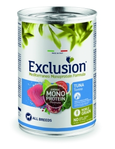 Exclusion Dog mediterraneo monoprotein Adult tonno 400 gr