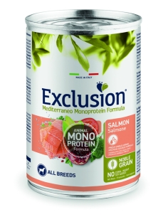 Exclusion Dog mediterraneo monoprotein Adult salmone 400 gr
