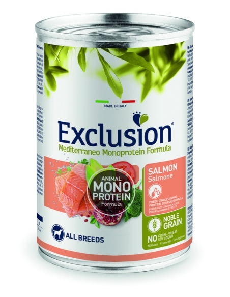 Exclusion Dog mediterraneo monoprotein Adult salmone 400 gr