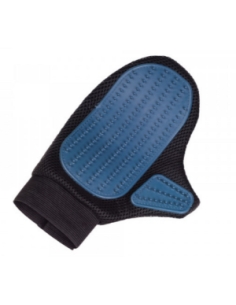 Guanto toelettatore in gomma e maglia