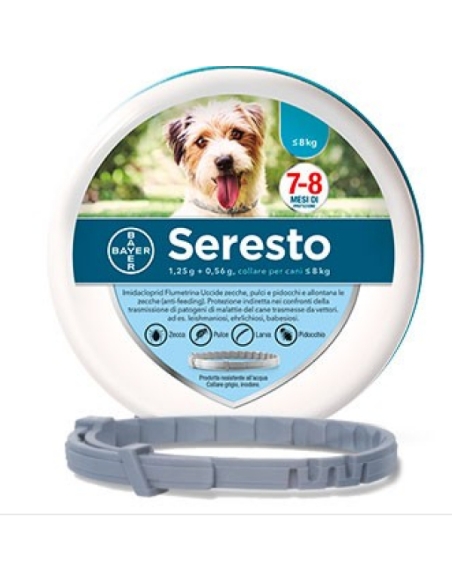 Collare Seresto per cani con peso inferiore/uguale a 8 KG