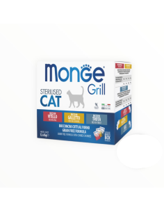 Monge grill Cat multibox Sterilised adult vitello-galletto-trota 85 gr x12