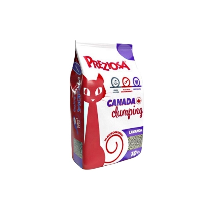Lettiera preziosa canada clumping lavanda KG 10