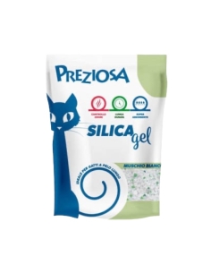 Lettiera preziosa silica gel muschio bianco KG 2.25