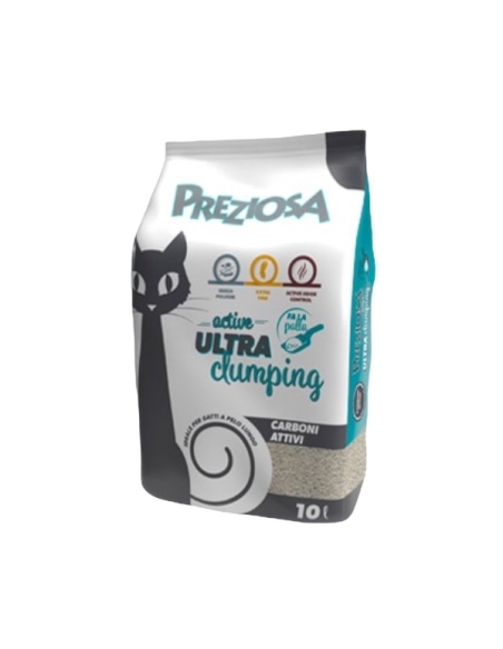 Lettiera preziosa ultra clumping carboni attivi LT 10