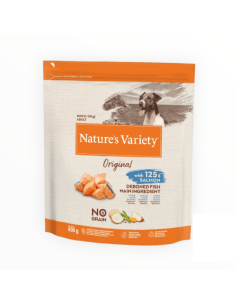 Nature's variety dog original mini adult salmone 600 gr