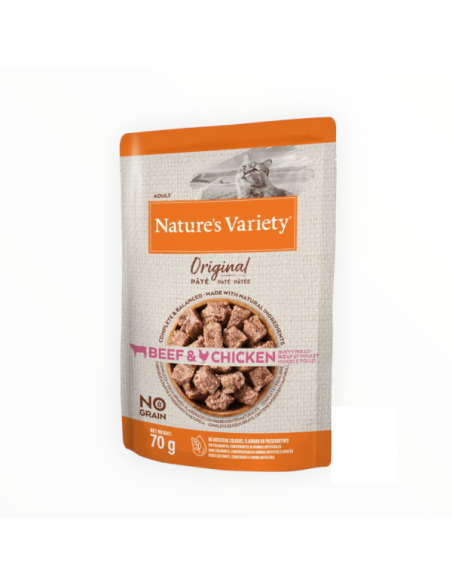 Nature's variety cat pate' Manzo e pollo 70 gr