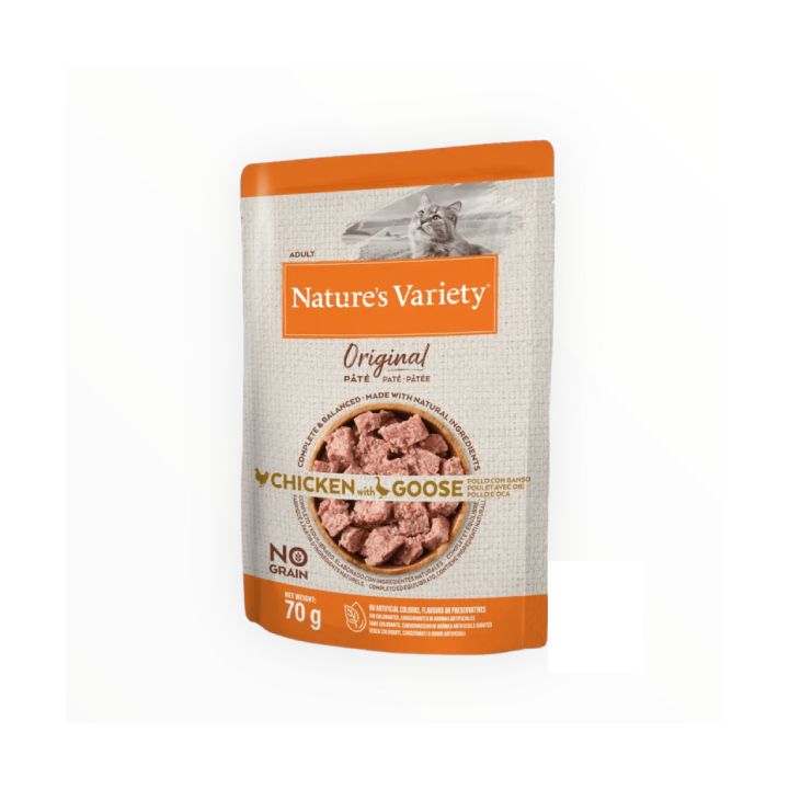 Nature's variety cat pate' Pollo e Oca 70 gr