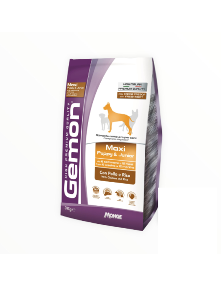 Gemon dog maxi Puppy&Junior pollo e riso KG 3