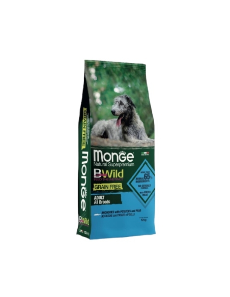Monge bwild all breeds grainfree adult acciughe patate e piselli KG 12