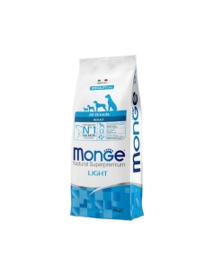 Monge superpremium all breeds adult LIGHT salmone e riso KG 12