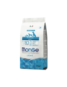 Monge superpremium all breeds adult LIGHT salmone e riso KG 2.5