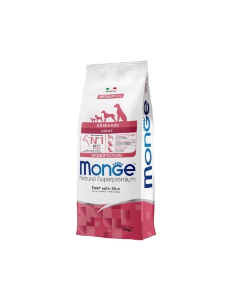 Monge superpremium all breeds adult monoproteico manzo e riso KG 12