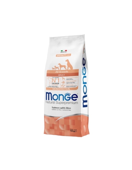 Monge superpremium all breeds adult monoproteico salmone e riso KG 12