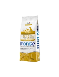 Monge superpremium all breeds adult monoproteico pollo, riso e patate KG 12
