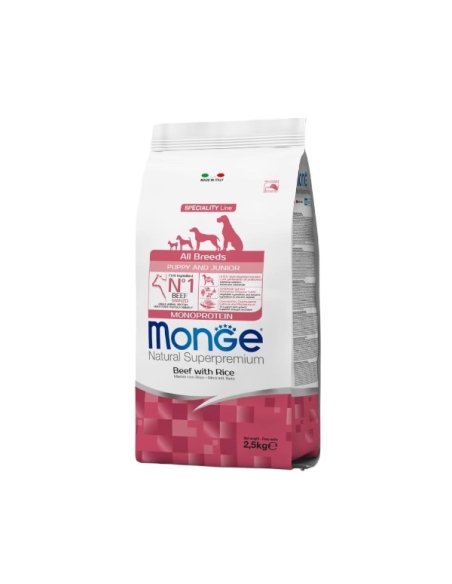 Monge superpremium all breeds Puppy&Junior monoproteico manzo e riso KG 2.5