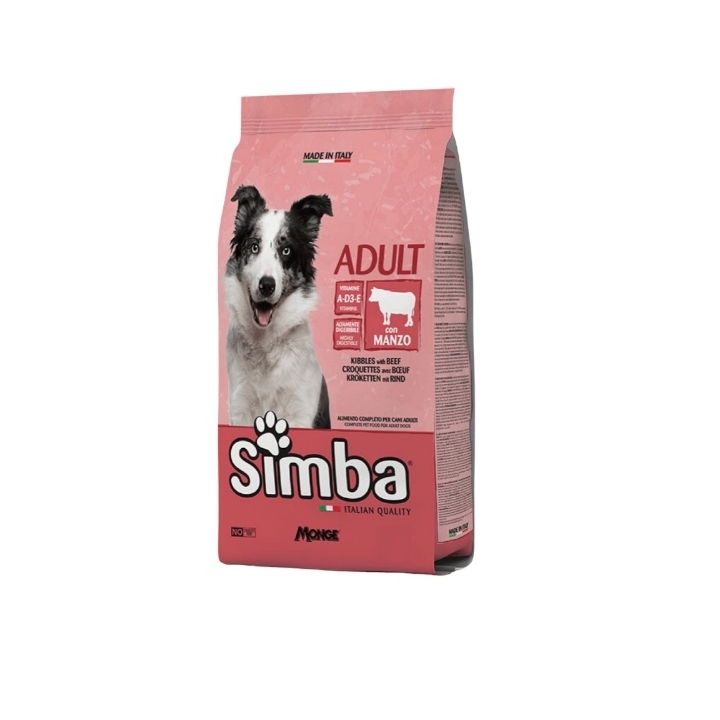 Monge Simba dog adult all breeds con manzo KG 20